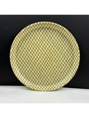 Vintage Cambro Camtray Round Fiberglass Tray Fish Net Pattern 11 Inch